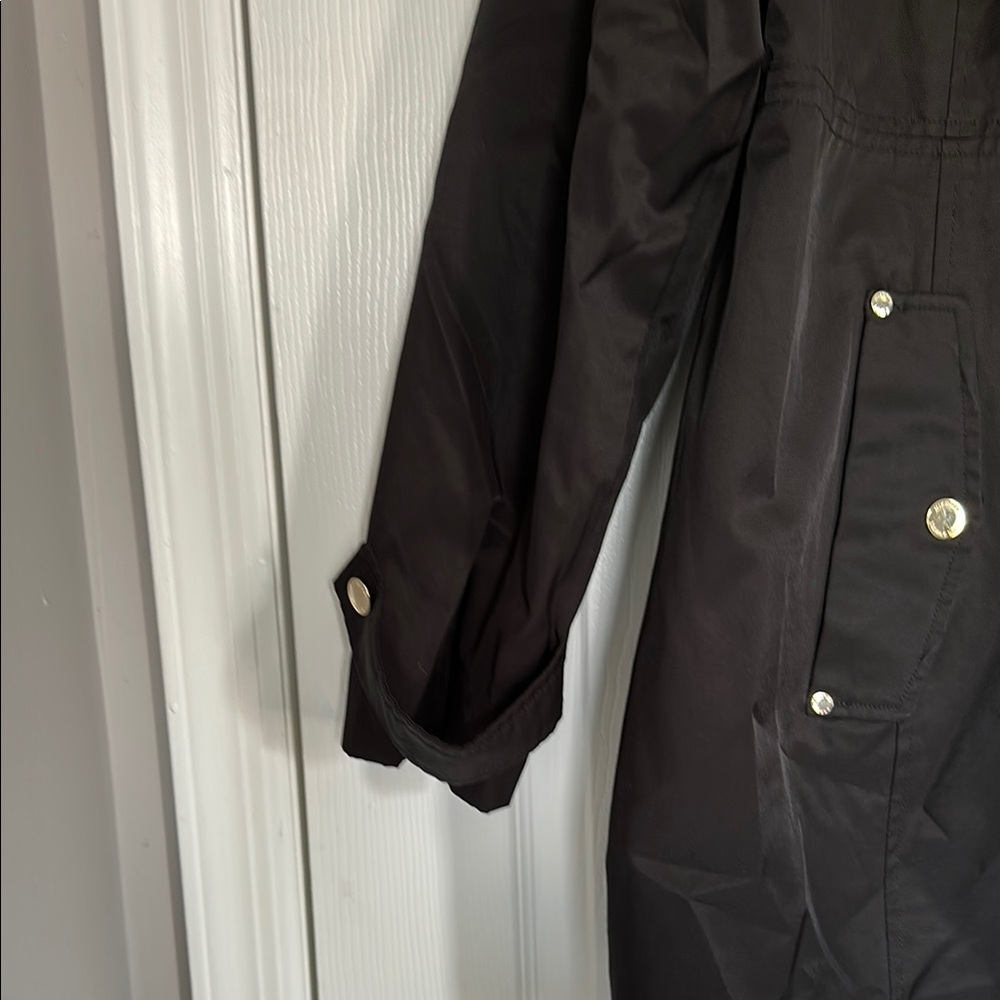 Michael Kors Hooded Black Utility Jacket - Picture 5 of 7